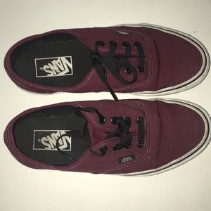 Maroon Low Top Vans